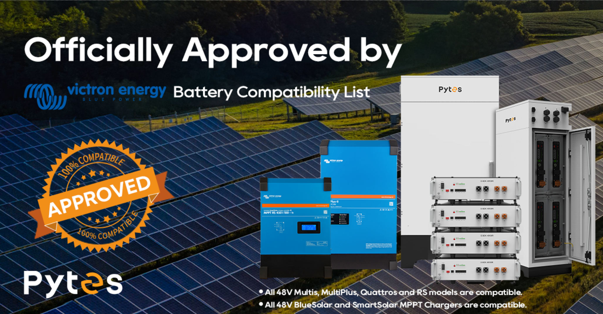 Pytes ahora está oficialmente en la Lista de compatibilidad de la batería de energía Victron.